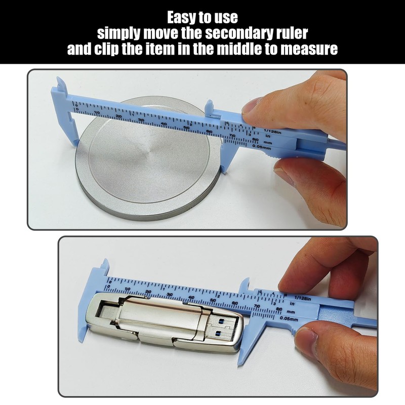 6 Pieces Of Vernier Calipers, Mini Plastic Calipers, Reusable Measurement