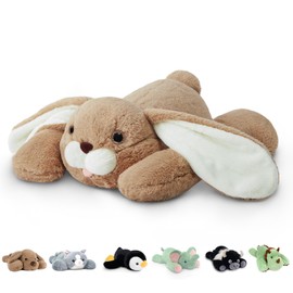Niuniu Daddy 20" | 3.3 Pound Bunny Weighted Stuffed Animals for Kids Adults, Soft Rabbit Plush Animal Calming Toys for Sleeping, Cute Body Pillow for Presents Birthday Christmas Holiday Easter Gifts