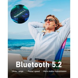 Mosonnytee Bluetooth Headset Wireless earpiece Bluetooth for Cell Phone with Microphone Hands Free with 20-Hrs Replaceable Battery, Single Ear Bluetooth Headset for Left Ear usable