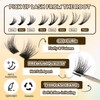 Eyelash Extension Kit, 182Pcs D Curl False Eyelashes Clusters Kit