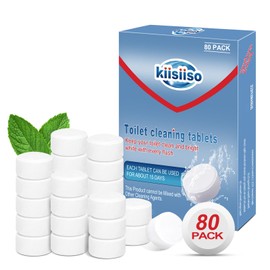 KIISIISO Toilet Bowl Cleaner Tablets 80 PACK, Automatic Bleach Toilet Tank Cleaners, Bathroom Long-Lasting Freshness, Slow-Releasing Powerful Deodorizing & Descaling