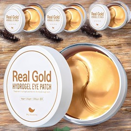 Pretty Eye Patch Effect, Eye Area Nourishing Real Gold Hydrogel Eye Patches, 6 Pieces, 60 Pieces / 프레티 아이 패치 효과 눈가 영양 리얼 골드 하이드로겔 아이패치 6개 60개입