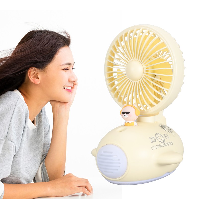 Desktop Cooling Fan with Mist Function USB Rechargeable Fan Portable