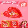 Hushee 200 Pcs Mother's Day Paper Plates Red Heart Shape