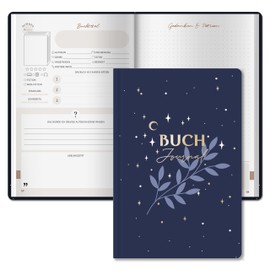 BIROYAL BIROYAL Book Journal: Buchclub Lesetagebuch mit Platz für 52 Bücher - Hardcover DIN A5 für Erwachsene - lesen zubehör, Buch journal, Reading Journal, Lese Gadgets - Booktok, Blätter Schwarz