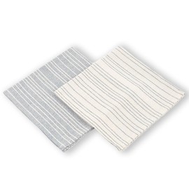 MyHome Country, Tea Towels, Set of 2 Cotton Tea Towels for Kitchen, Large Black and White Kitchen Towels, Tea Towels and Towels, Eco-Friendly, Quick Cleanup, Abtro | Lulea