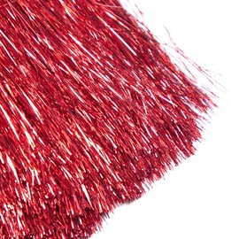 10 Yards 6 Inch Wide Metallic Fringe Trim Tinsel Fringe Tinsel Trim DIY Latin Dance Costume Clothing Accessories Shiny Tassel Lace Fringe Trimming Dance Tassels Trim (Red)