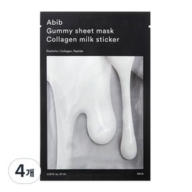 Aviv gum scab sheet mask sticker collagen milk, 1 pack, 4 pieces / 아비브 껌딱지 시트 마스크 스티커 콜라겐 밀크, 1개입, 4개