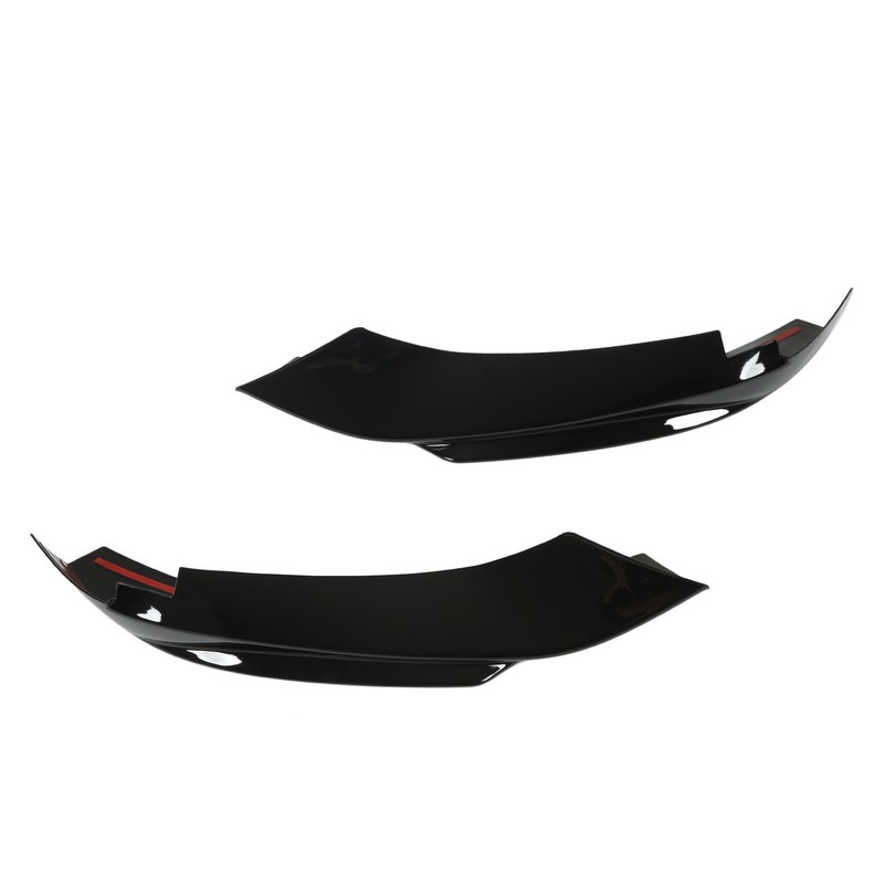 2 Pcs Front Bumper Diffuser Glossy Black Left Right Lip
