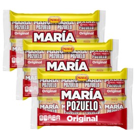Maria Pozuelo Original Cookies | Fortified with Vitamins| Fat-Free| 8.89 Oz (Pack of 3)