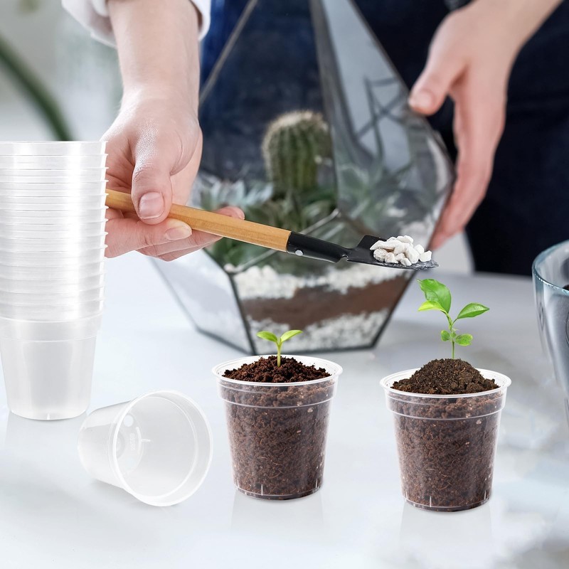 120 Pcs 2" Clear Mini Nurery Pots, Seedling Pots with