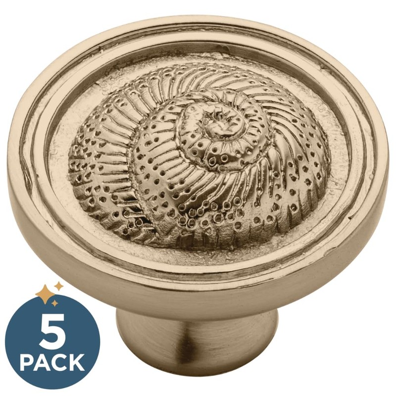 FRANKLIN BRASS Seaside Nautilus (5-Pack) Cabinet Knobs Champagne Bronze Drawer