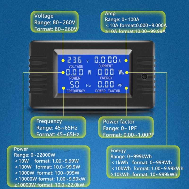 PZEM-022 Open and Close CT 100A AC Digital Display Power