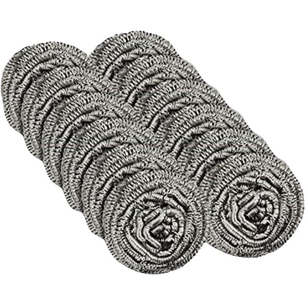 Stainless Steel Scourers Sponge 12pcs Heavy Duty Metal Wire Dishwasher