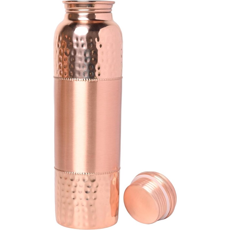 ANCIENTIMPEX Pure Copper Drinking Water Bottle Mid Plain Style 1000