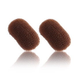 2Pcs Charming Bump It Up Volume Inserts，Bump It Up Hair Pads ，Do Beehive Hair Base Styling Clip Accessories for Women Lady Girl (Coffee)