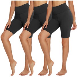 Tnnzeet 3-Pack Cycling Shorts, Women’s High Waist Shorts, Opaque Shorts, Leggings for Sports