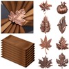 Suttmin 8 Sets Fall Thanksgiving Cloth Napkins and Napkin Ring