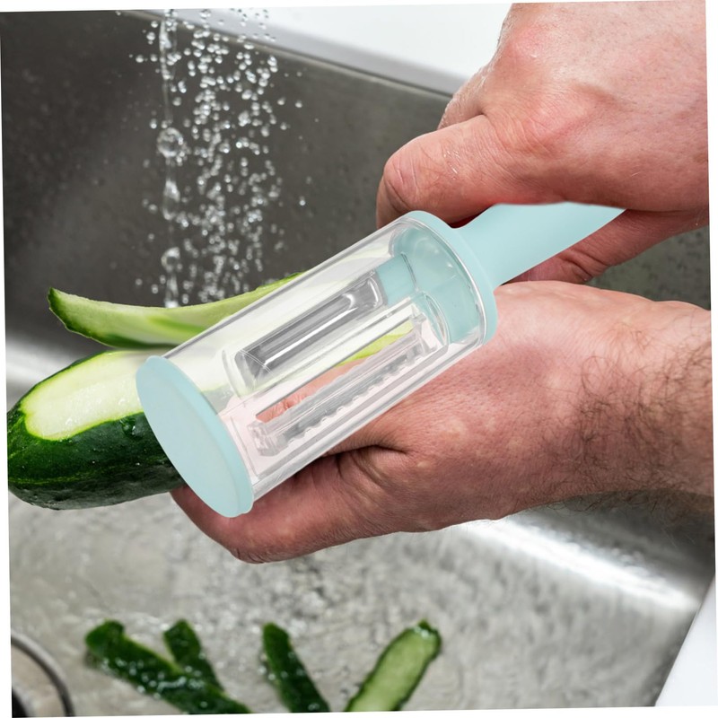 SHOWERORO Multipurpose Kitchen Peeler and Scraper with Storage Splashproof Vegetable