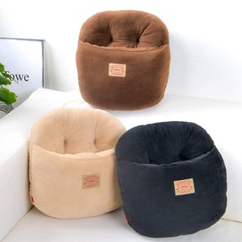 Shinnwa Warm Foot Cushion 3 colors 11.2 x 13.8 inches (30 x 35 cm), Foot in cushion, Hand in cushion, Checkered pattern