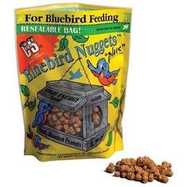 C & S Products Blue Bird Nuggets Plus Beef Suet,Corn,Peanuts,Raisins 27 Oz