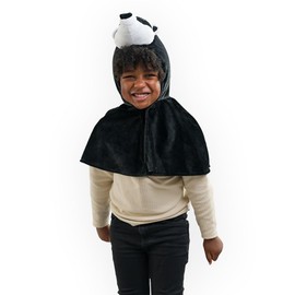 PRETEND TO BEE Woodland Creatures Badger Dress Up Cape for Kids, One Size, 18 Months - 5 Years, Black