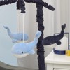 NoJo Nantucket Adventure Baby Blue and Navy Whale Musical Mobile