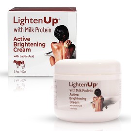 LightenUp, Lactic Acid Cream | 3.4 Fl oz 100ml | Skin Brightening Creams | Helps Remove Pigments on : Body, Knees, Underarms, Armpit, Intimate Parts, Face