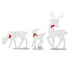 3Pcs Lighted Christmas Decoration Deer, Iron LED Reindeer Family Set,