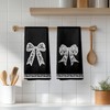 DOFQZ Coquette Lace Bow Print Kitchen Towels Set of 2,