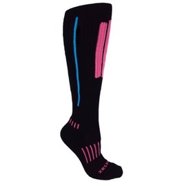 MOXY Socks Black with Pink and Cyan APeX Fitness Knee-High Socks