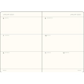 LEUCHTTURM1917 LEUCHTTURM1917 370569 Wochenkalender 2025, Medium A5 Softcover - 12-Monats-Planer, 80 g, liniert - Sky