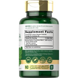 Moringa Oleifera 6000 Mg 180 Capsulas Super Alimento Sabor Sin sabor