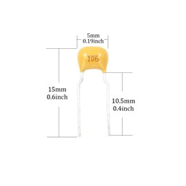 Youmile 500 Pcs Multilayer Ceramic Capacitor Assortment Kit 10 Values 0.1uF-10uF for Electronic DIY with Jumping Wire