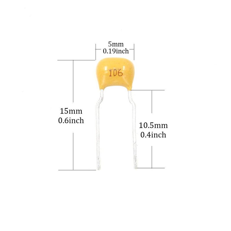 Youmile 500 Pcs Multilayer Ceramic Capacitor Assortment Kit 10 Values