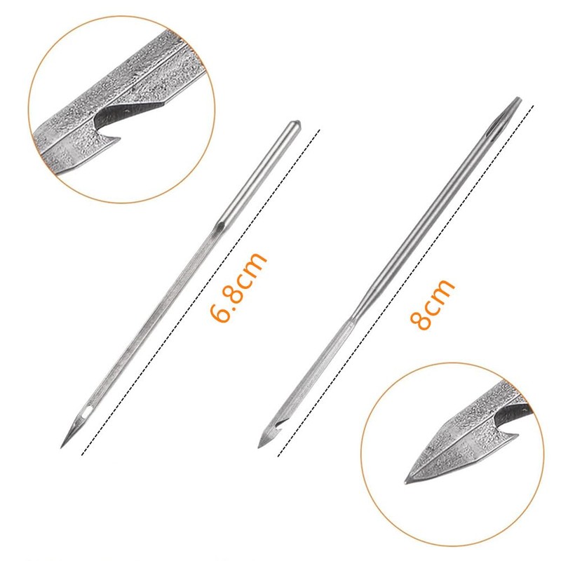 Leather Canvas Sewing Awl Needles Set,Granmagazz 10 Pcs Hand Sewing