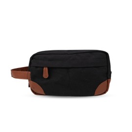 Lightnpro Toiletry Bag with Hanging Dopp Kit for Men, Water Resistant, Large Capacity Canvas Shaving Bag Perfect for Travel Toiletries Accessories - 10 Inch - Black