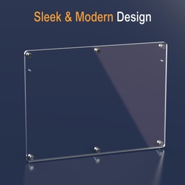 Magnetic Acrylic Calendar for Fridge,2 Pack 12"x16" Clear Fridge Calendar Dry Erase Magnetic Planning Boards Set(Monthly Planner+Blank Memo Board)