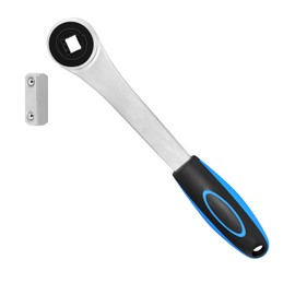 JEUCLEL 10.6-Inch Push through Ratchet, 1/2" Drive, 7.5° return angle, Cr-V