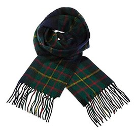 Clans of Scotland - 100 Percent Pure Lambswool Scottish Clan Tartan Scarf- 100 Percent Wool - Pure Wool Tartan Scarf - In Various Tartans - Perfect for Men and Women - 12x60 Inch (Maclaren), One Size