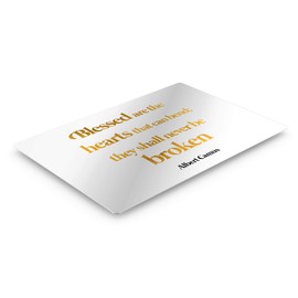 Smile Art Design Blessed are the hearts that can bend; they shall never be broken Albert Camus Metal Print Motivational and Inspirational Quote Wall Art Home Decor Gift Ready to Hang 16x24