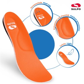 SULPO Active Insoles - Insoles for Work Shoes, Orthopaedic Insoles, Insoles Flat Foot, Flat Foot - X Legs Correction - Sports Insoles