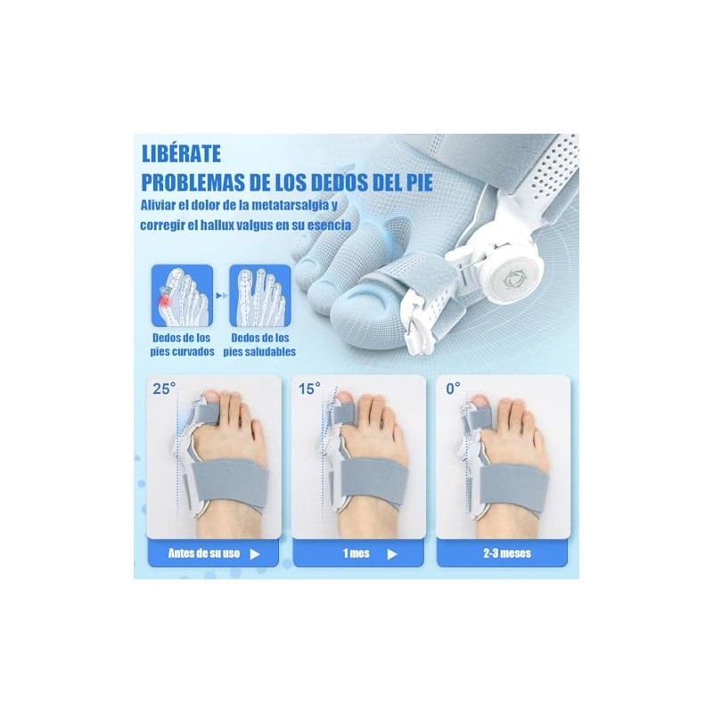Vervex Corrector de Juanete Ajustable con 2 Protectores de Silicona