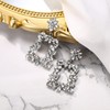 BriLove Statement Drop Earrings Boho Bohemian Style Rhinestone Marquise Rectangle