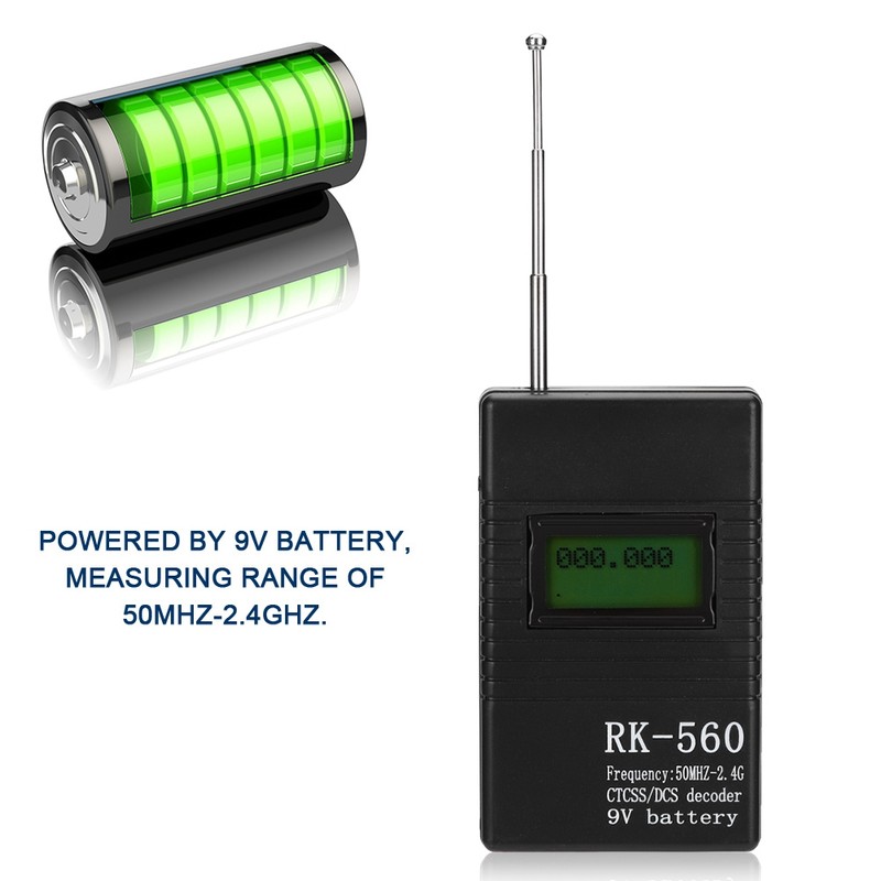 Accurate RK560 50MHz-2.4GHz Frequency Counter Meter Portable Handheld Radio Frequency