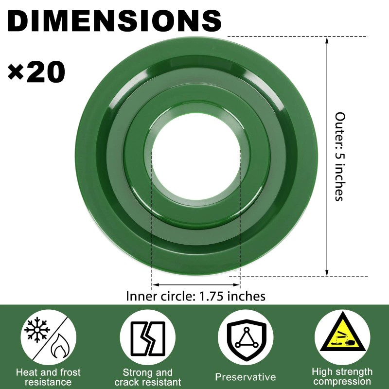 Ziliny 20 Pcs 5" Sprinkler Spray Guard Donut Plastic Sprinkler
