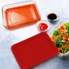 Sophico 3 Cup Rectangle Silicone Storage Cover Lids Replacement for