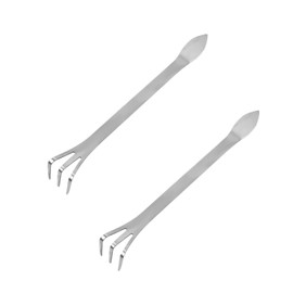 2 PCS Bonsai Rake Professional Bonsai Tools Bonsai Tree Tools Stainless Steel Loosen Soil Tool with Ergonomic Handle for Gardening Plants