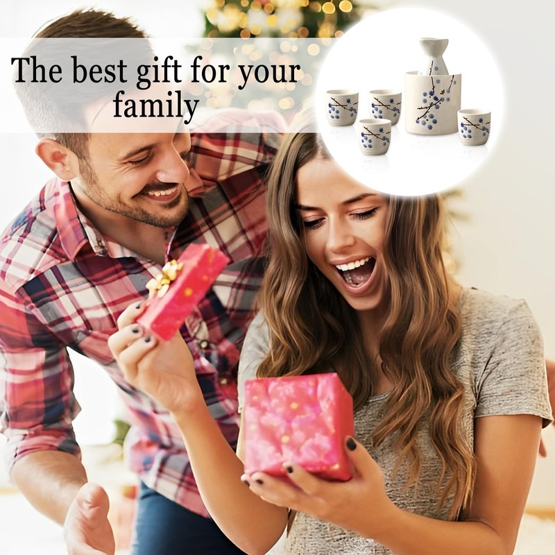 Liwien Sake Set Ceramic (Orchid Plum)