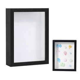 ​3D Shadow Box, 29.7x21.2cm Black Photo Frame, Deep Frame Display Box Portrait Picture Display Case for Tabletop and Wall Hanging Crafts , 3cm